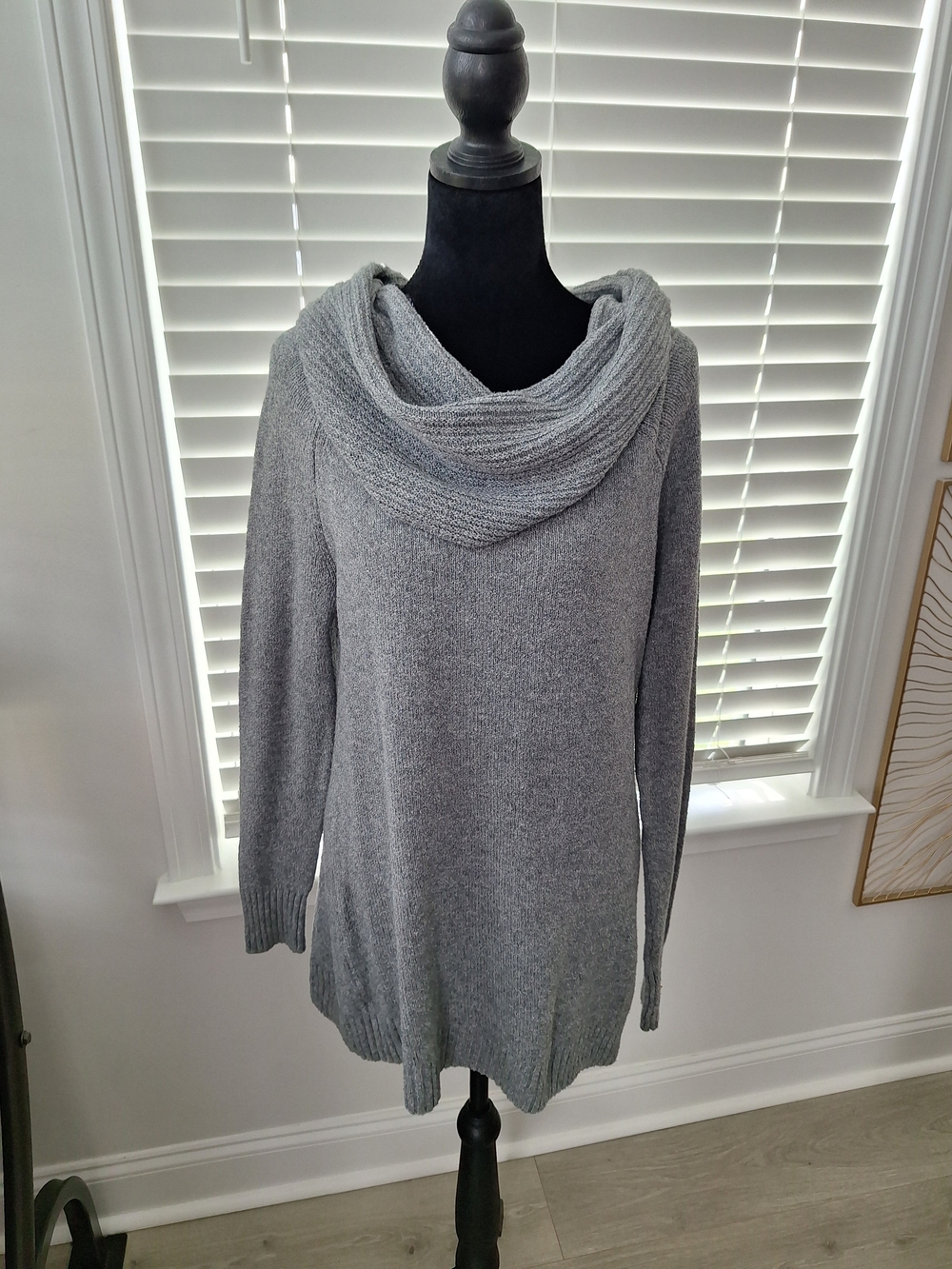 Mossimo Supply Co. Gray Cowl Neck Knit Sweater